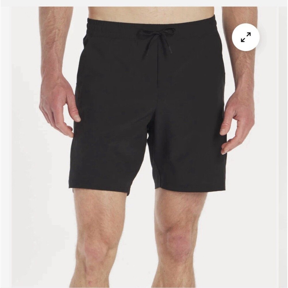 UNRL Training Shorts Men 2XL Black Performance Stretch Gym Workout Athletic Logo
